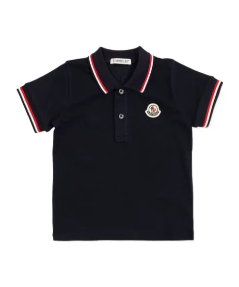 Moncler Enfant Embroidered Logo Polo Shirt