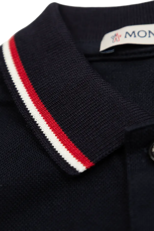 Moncler Enfant Embroidered Logo Polo Shirt