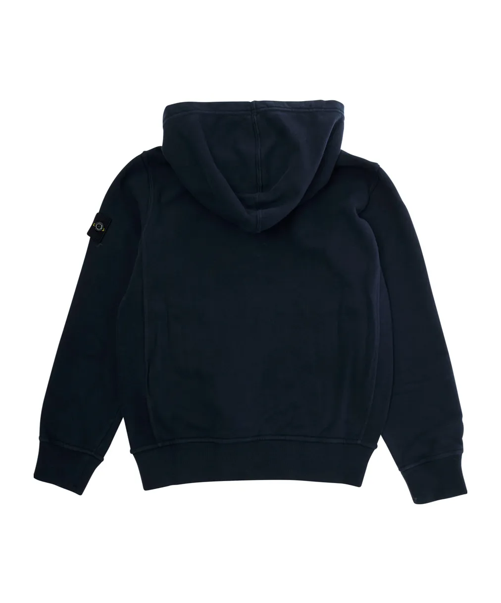 Stone Island Junior Compass Patch Zip Up Hoodie