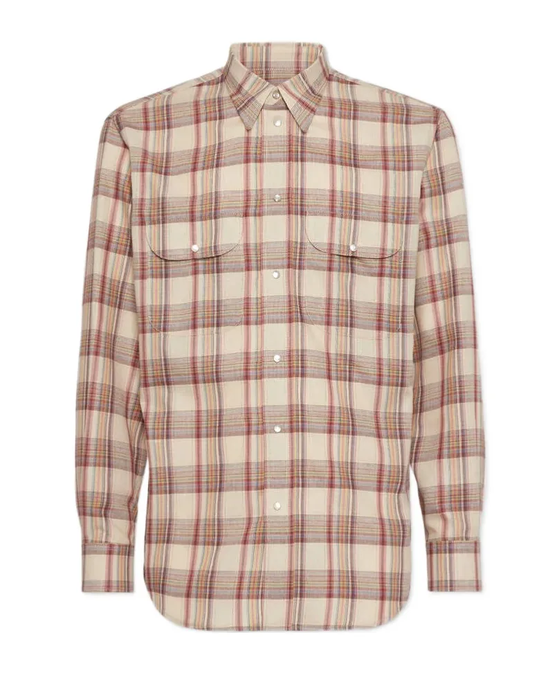 Dsquared2 Checked Curved Hem Shirt