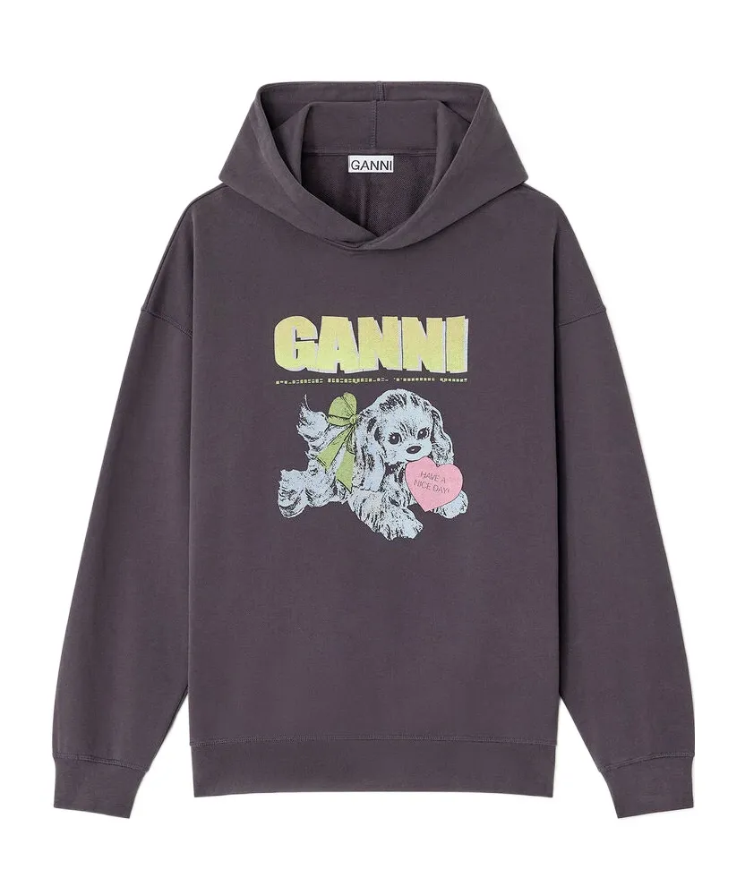 Dark Grey Puppy Hoodie