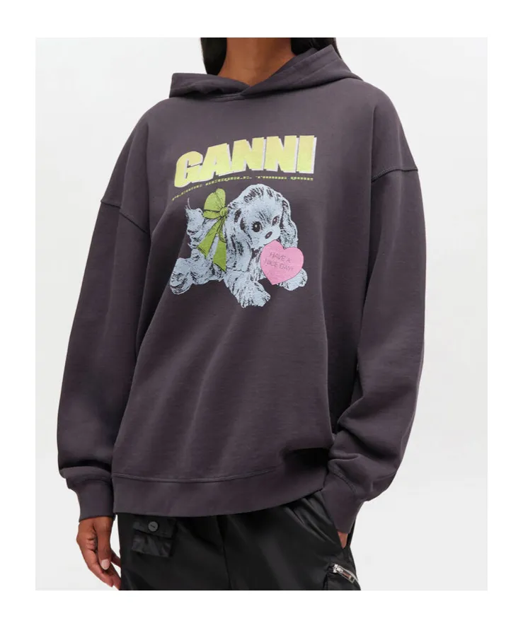 Dark Grey Puppy Hoodie
