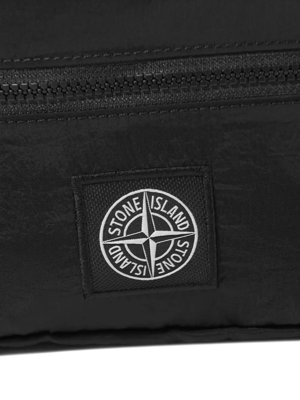 Stone Island Junior Logo Patch Zipped Pouch Bag