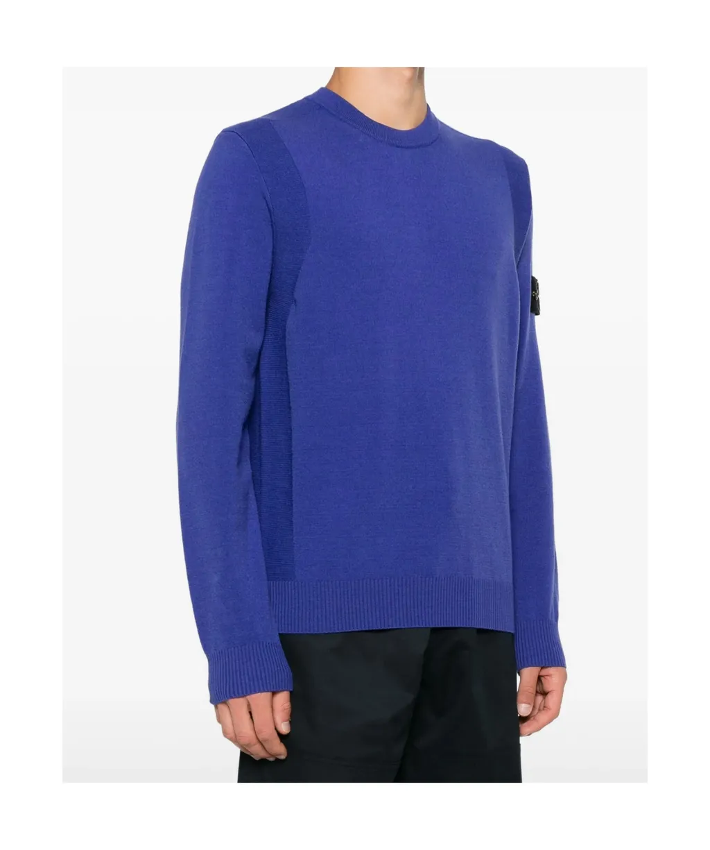 Crew-Neck Logo-Patch Sweater