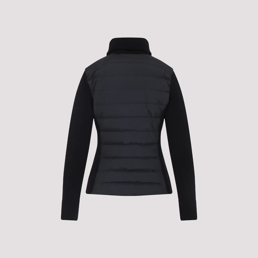 Padded Wool Zip-Up Cardigan