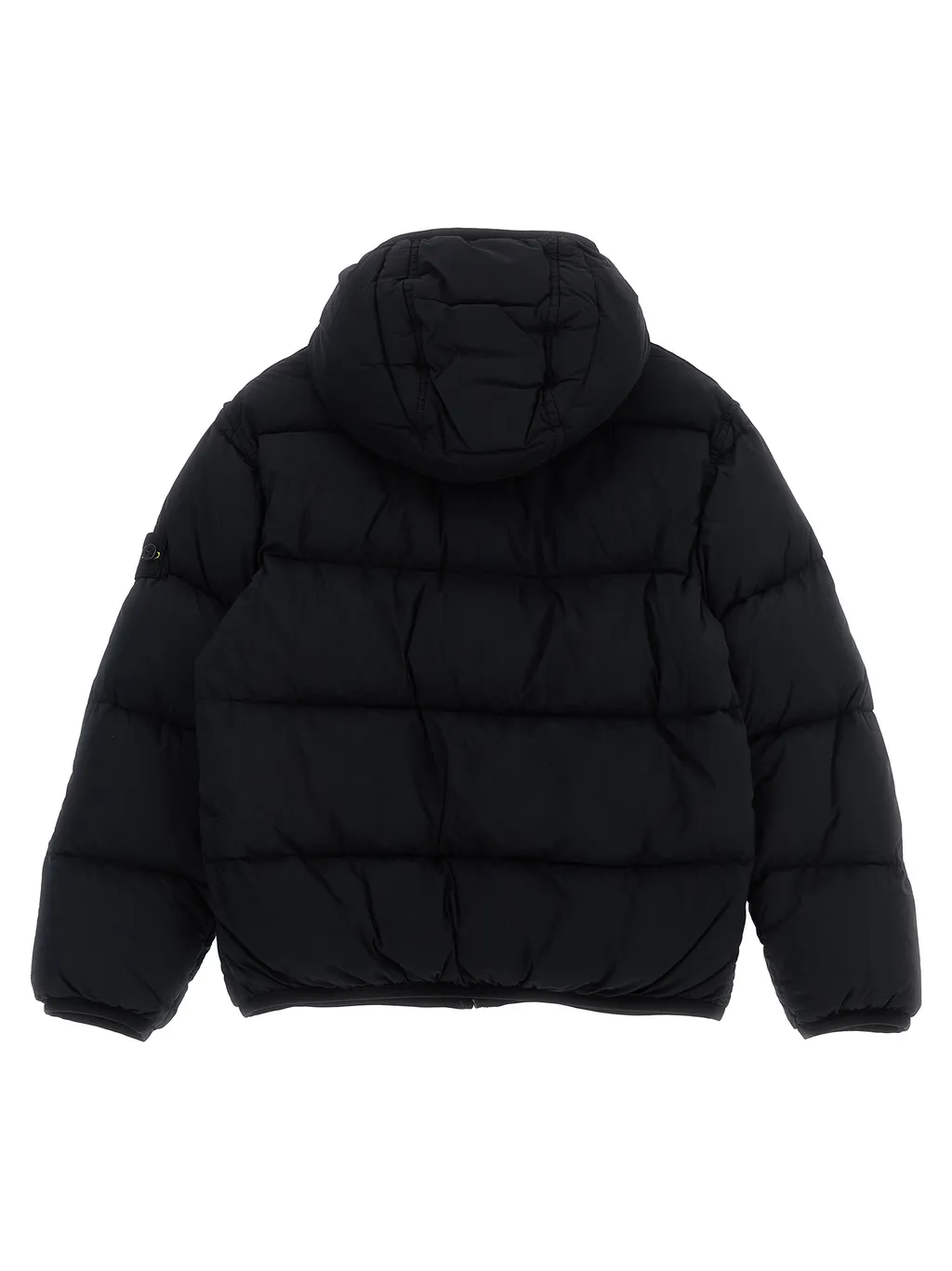 Stone Island Junior Logo Patch Hooded Down Jacket