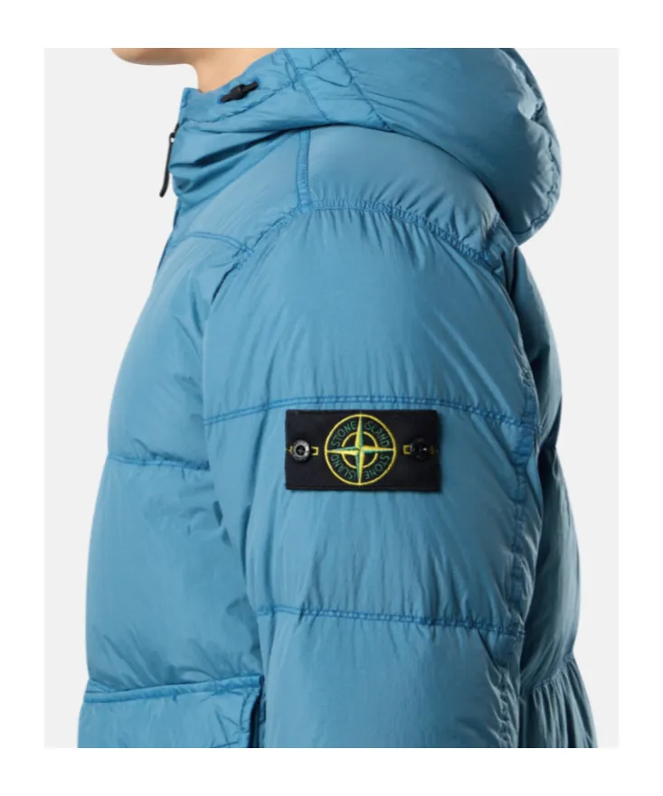 Stone Island Logo Patch Zip-Up Hooded Jacket