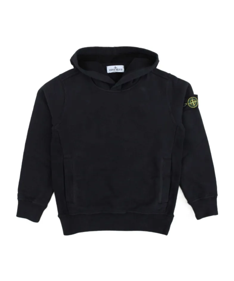 Stone Island Junior Logo Patch Long Sleeved Hoodie