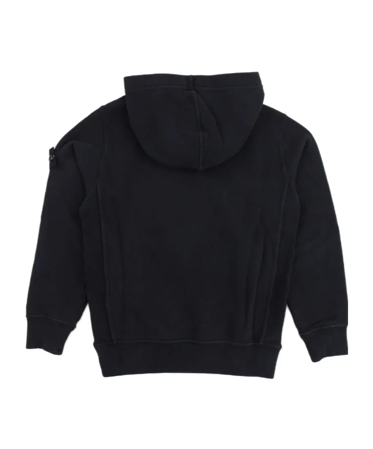 Stone Island Junior Logo Patch Long Sleeved Hoodie