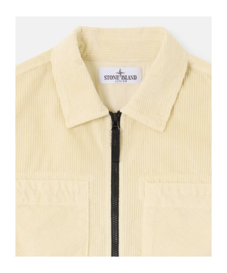 Stone Island Junior Logo Patch Zip-Up Jacket