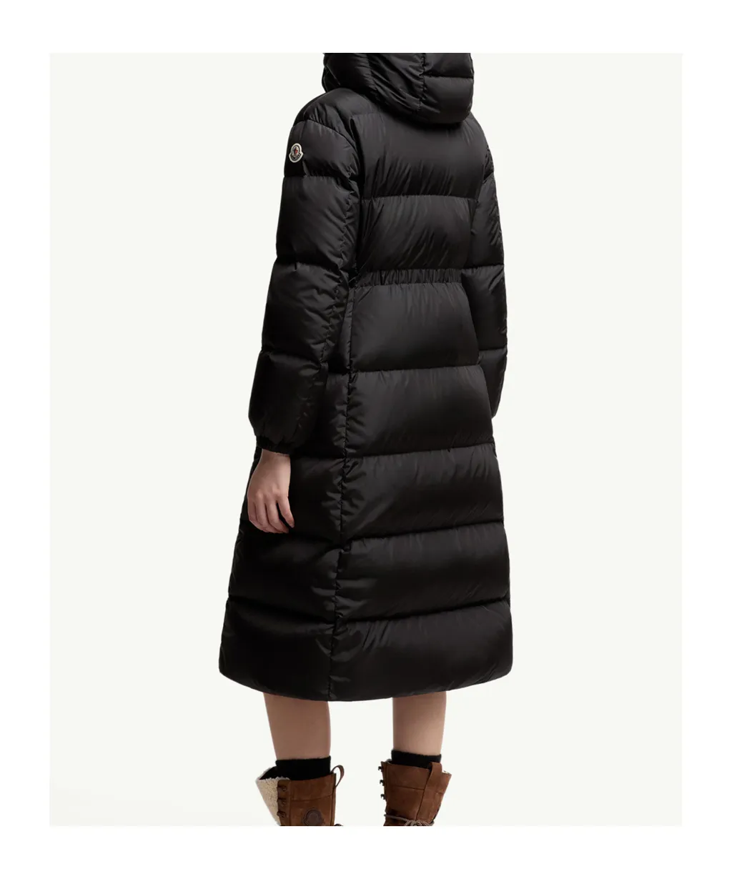 Chamer Wool-Trimmed Hooded Long Down Jacket