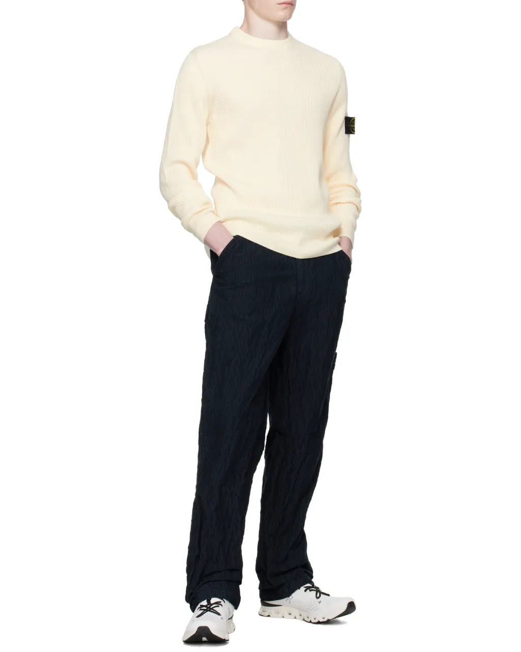 Stone Island Logo Patch Knitted Jumper