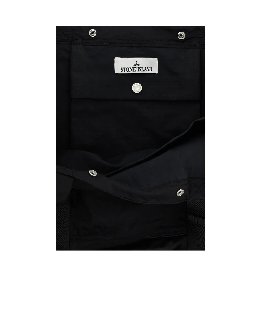 Stone Island Logo Patch Shopping Bag
