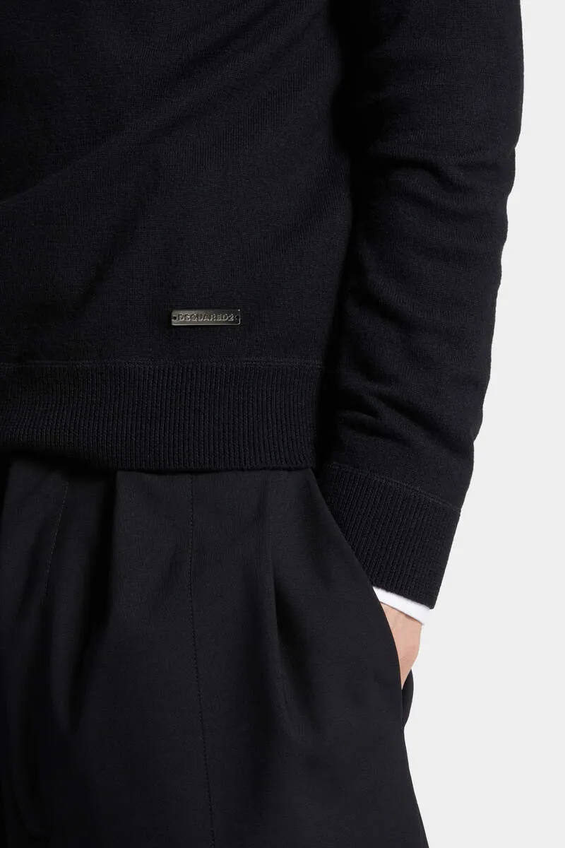 Dsquared2 Logo Plaque Knitted Jumper