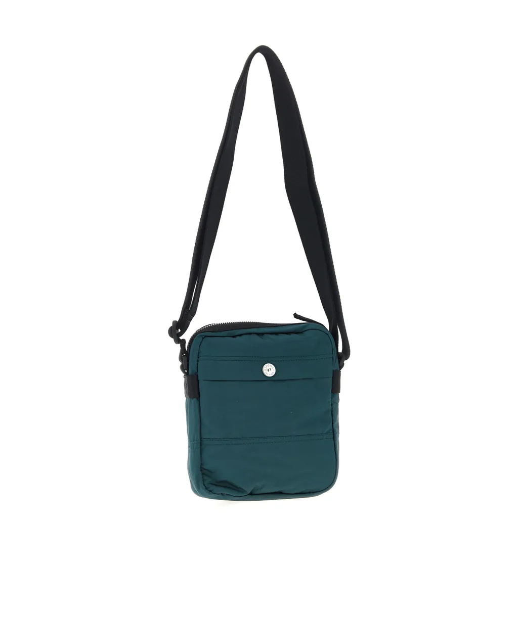 Stone Island Logo Patch Zipped Messenger Bag