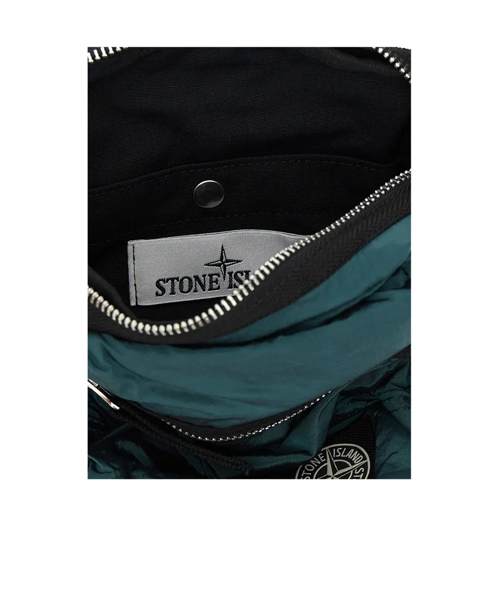 Stone Island Logo Patch Zipped Messenger Bag