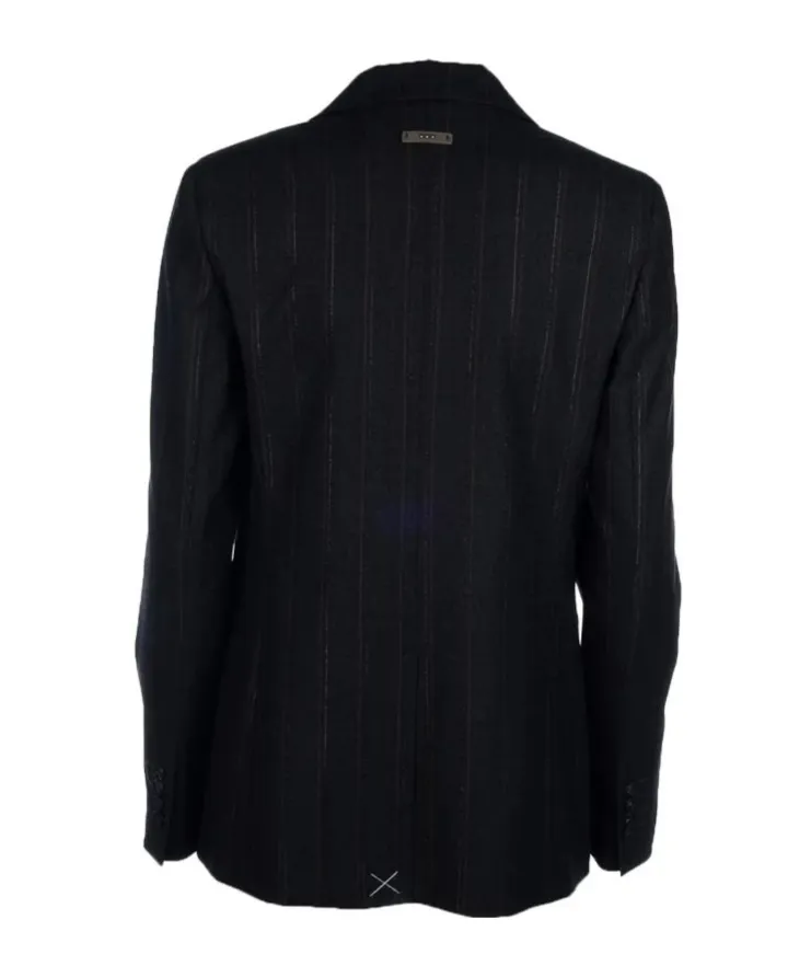 Peserico Single-Breasted Striped Tailored Blazer