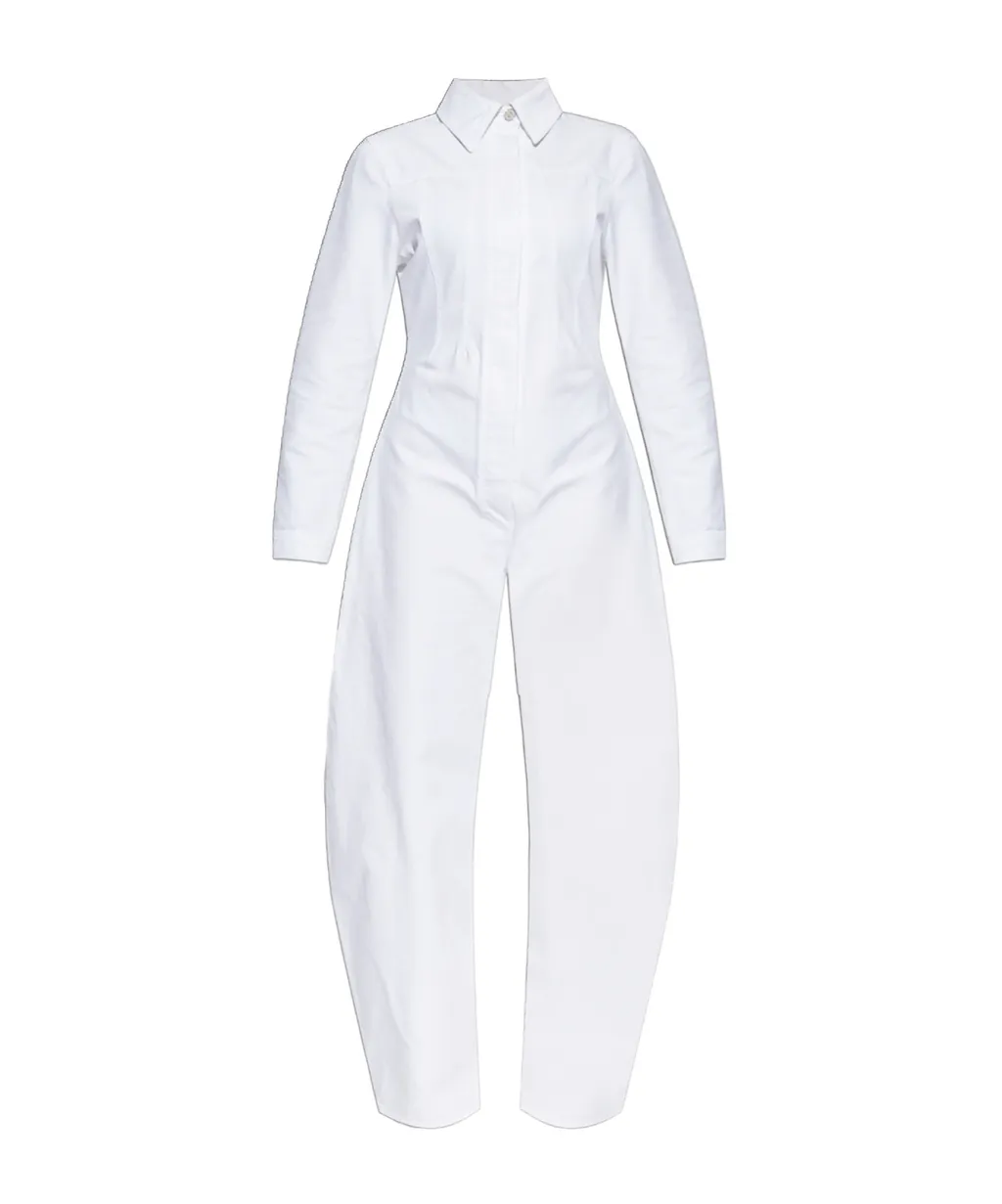 Alaa Round Denim Jumpsuit