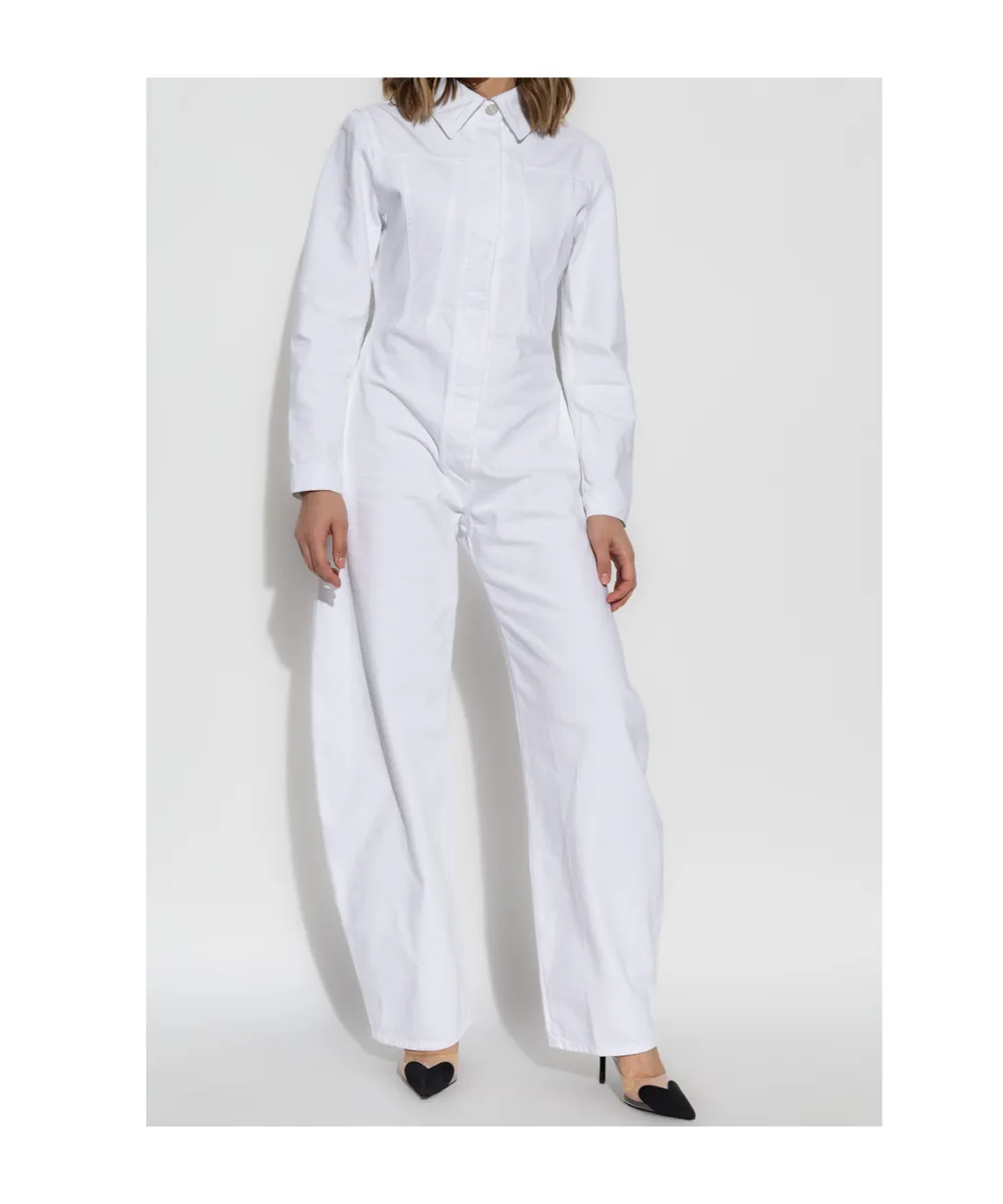 Alaa Round Denim Jumpsuit