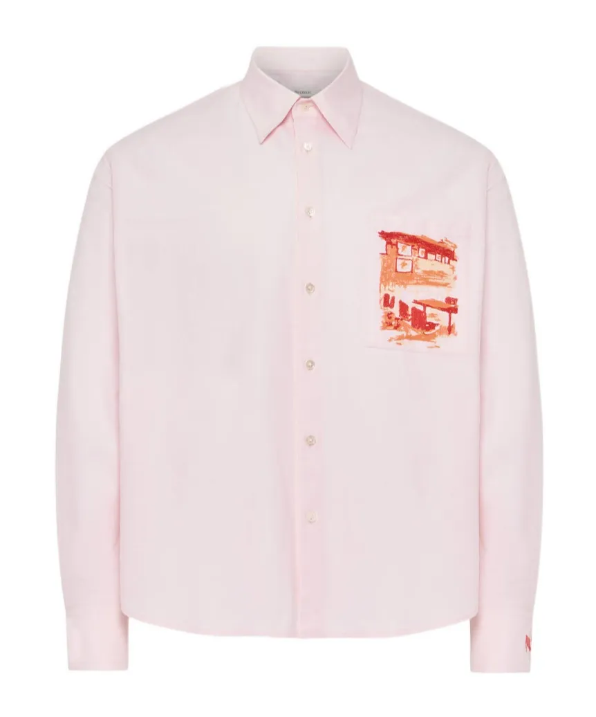 Pocket-Print Cotton Shirt
