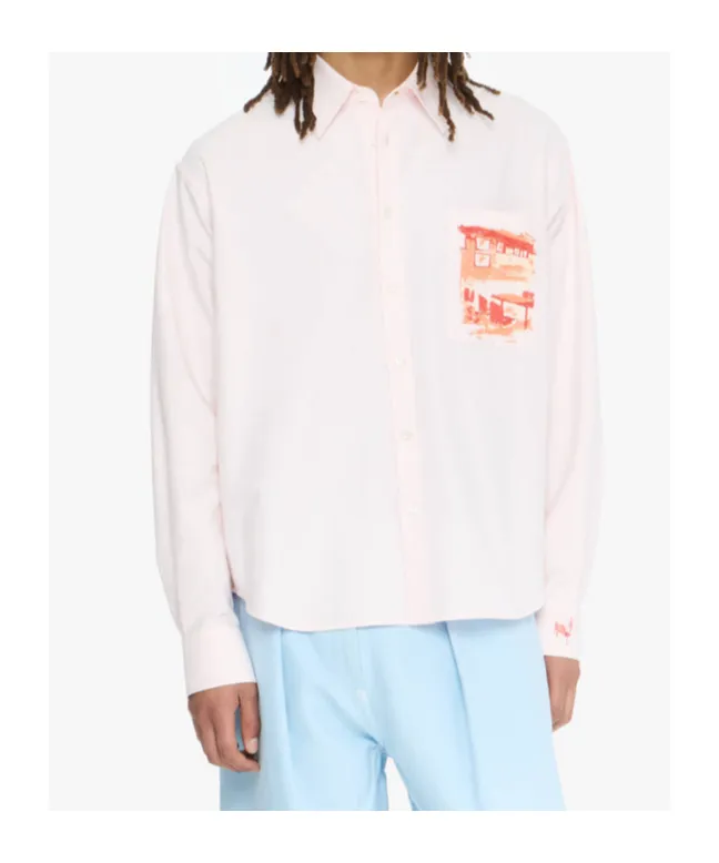 Pocket-Print Cotton Shirt