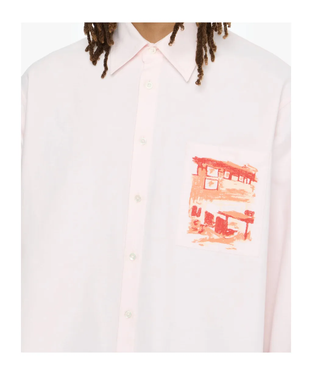 Pocket-Print Cotton Shirt