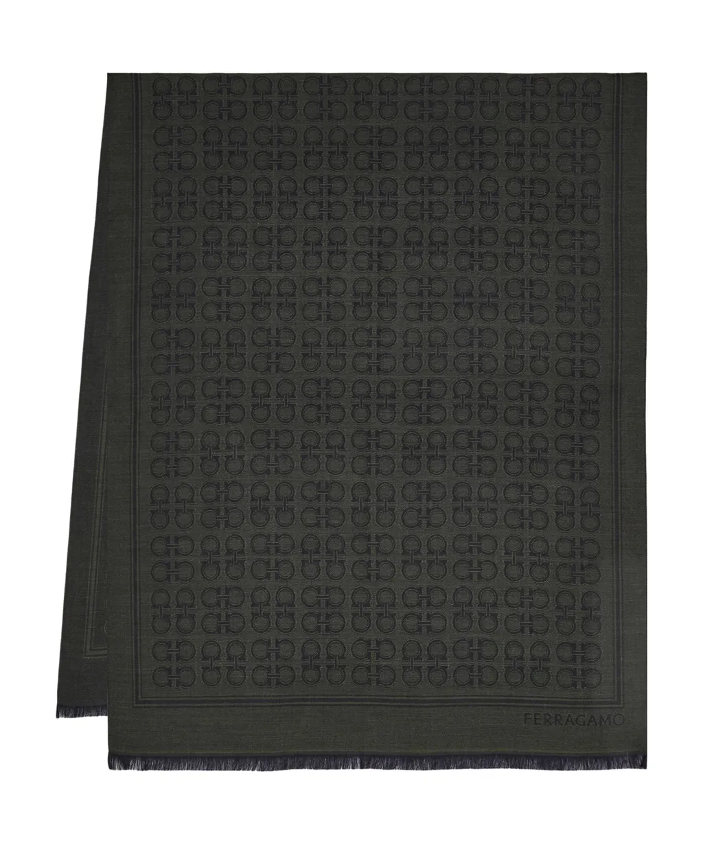 Ferragamo Gancini Fringed Scarf