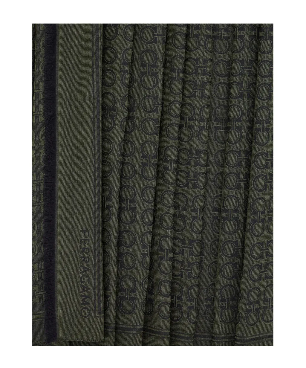 Ferragamo Gancini Fringed Scarf