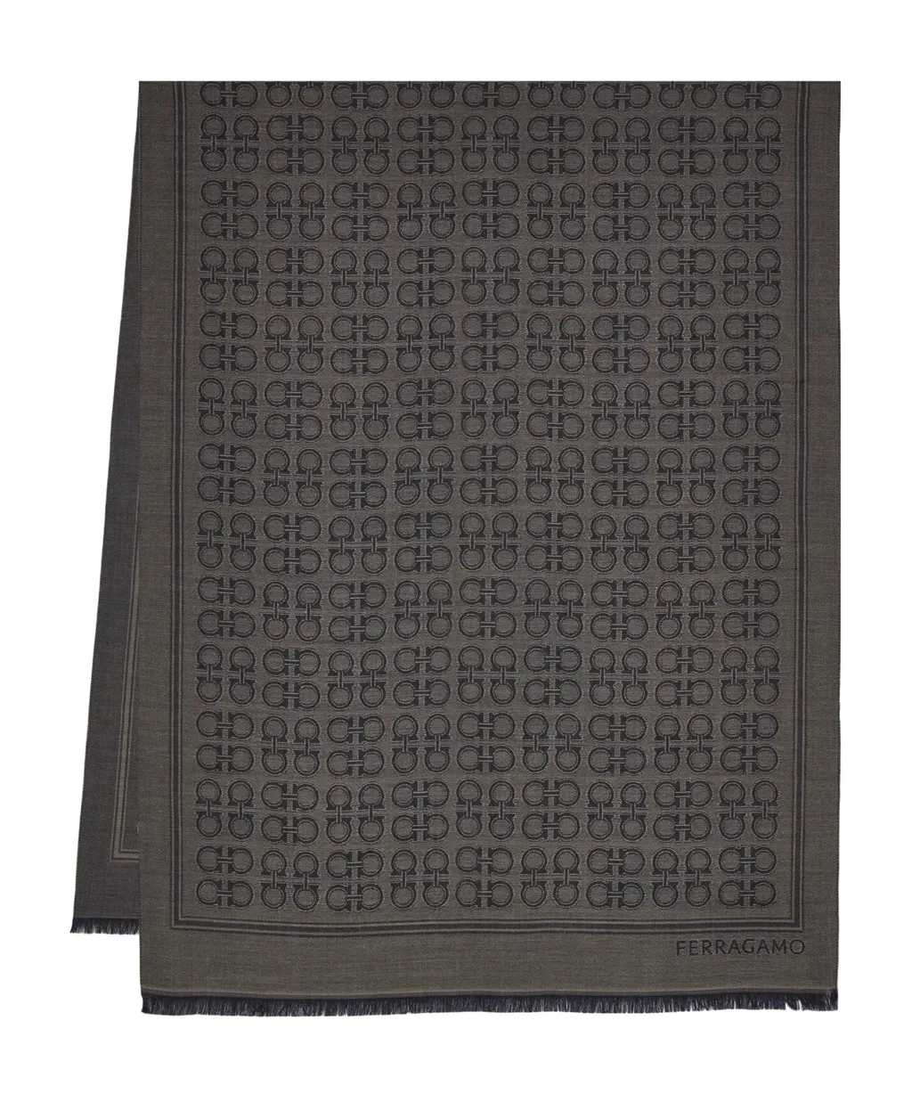 Ferragamo Gancini Fringed Scarf