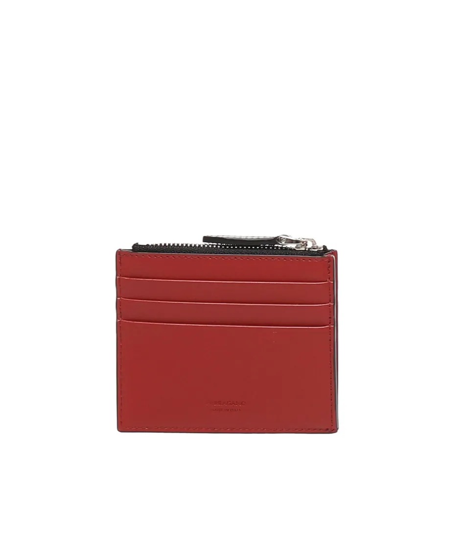 Ferragamo Wallet Card Holder And Keyring Set
