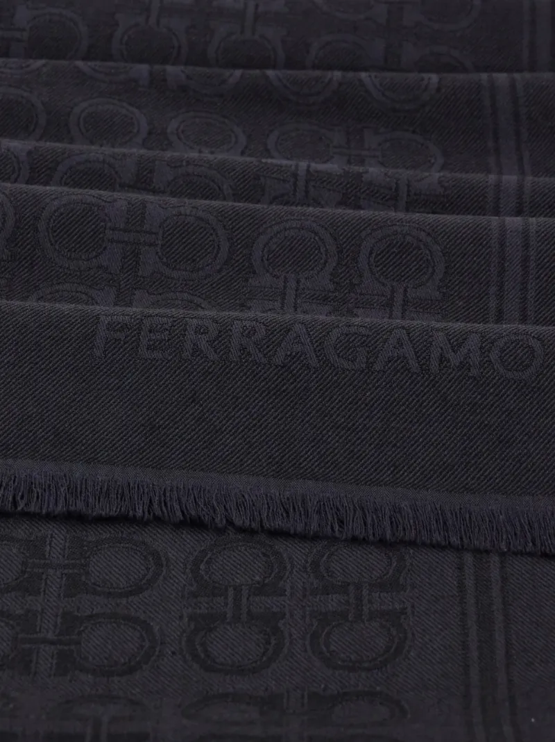 Ferragamo Gancini Fringed Scarf