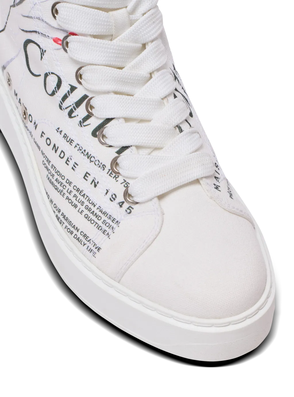 B-Court High-Top Trainers With Balmain Beauty Print