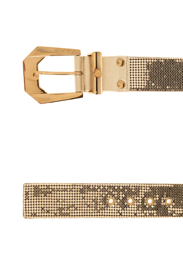 Versace Logo-Engraved Buckle Belt
