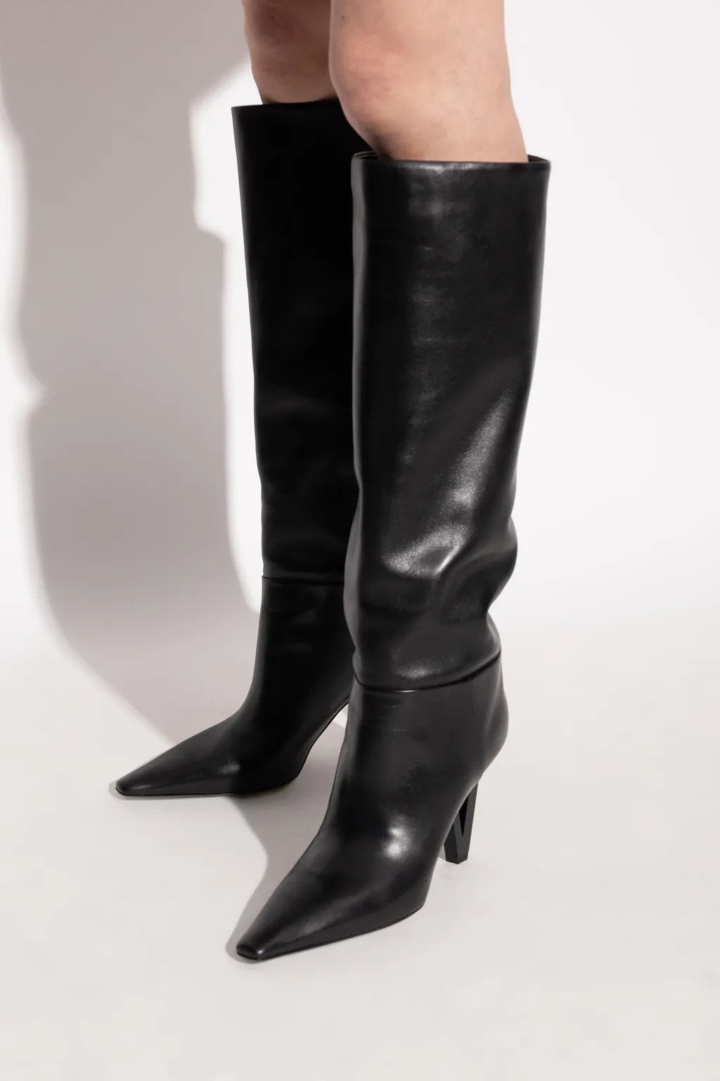 Versace Pointed-Toe Heeled Boots
