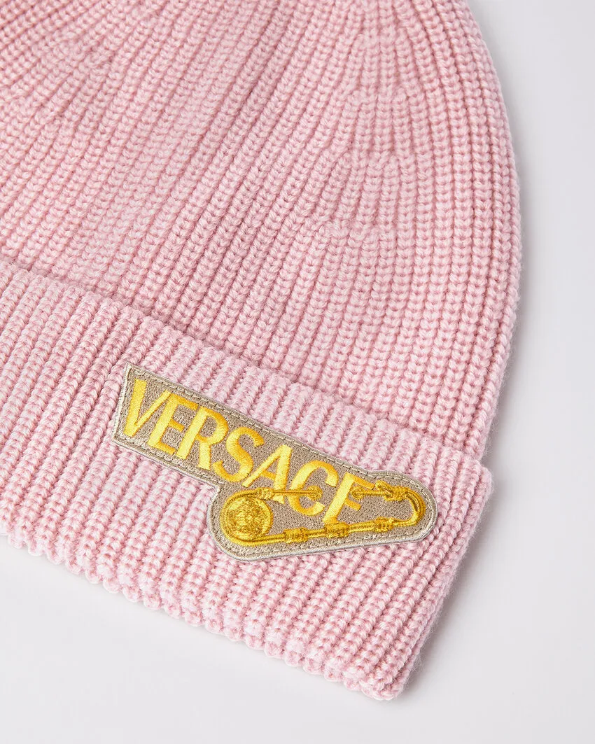 Versace Kids Logo Patch Beanie