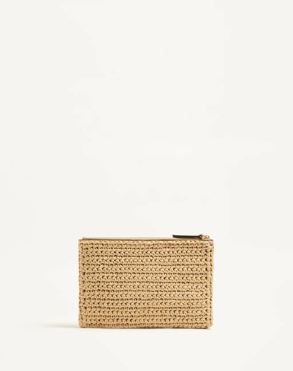 Valentino Garavani Viva Superstar Small Pouch In Synthetic Raffia