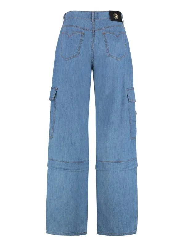 Versace Jeans Couture Buckle Detailed Cargo Trousers