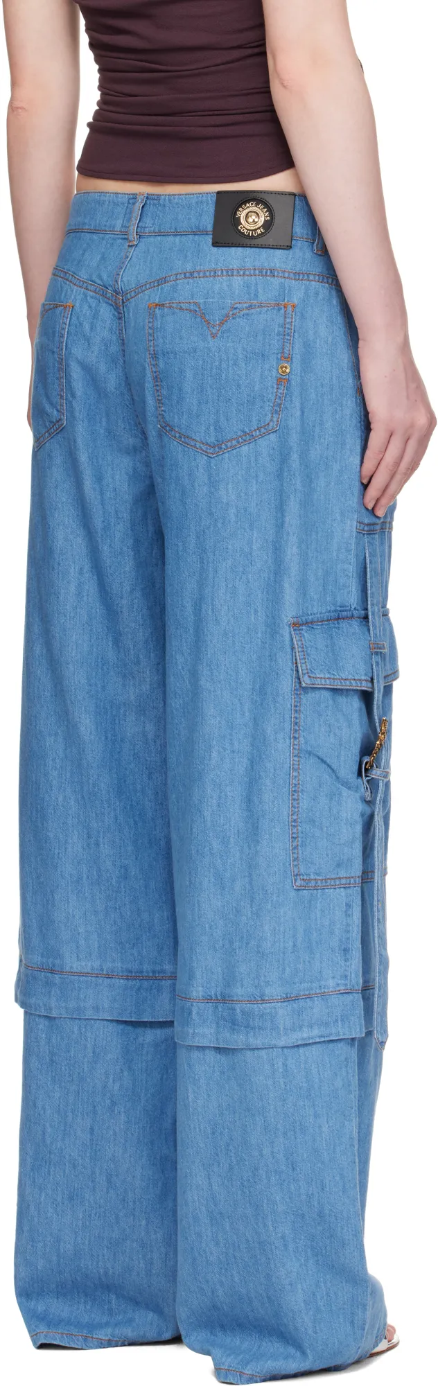 Versace Jeans Couture Buckle Detailed Cargo Trousers
