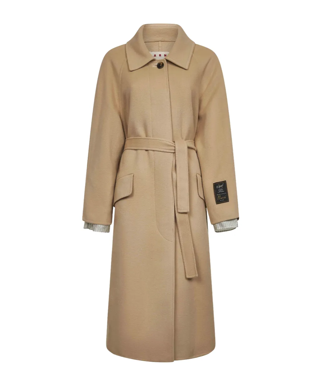 Marni Tie-Waisted Mid-Length Coat