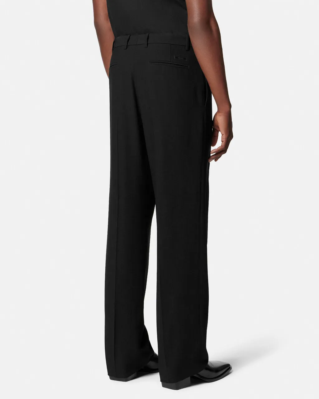 Versace Belted Tailored Trousers