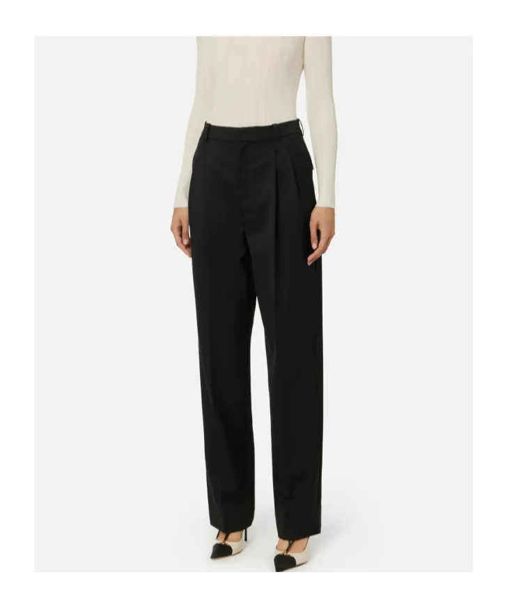 Elisabetta Franchi Pleat Detailed Straight-Leg Trousers
