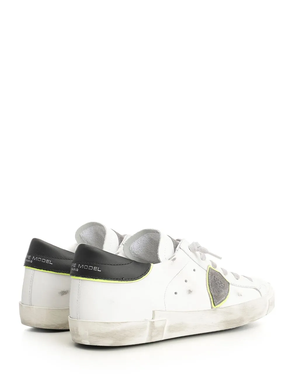 Philippe Model Distressed Lace-Up Sneakers