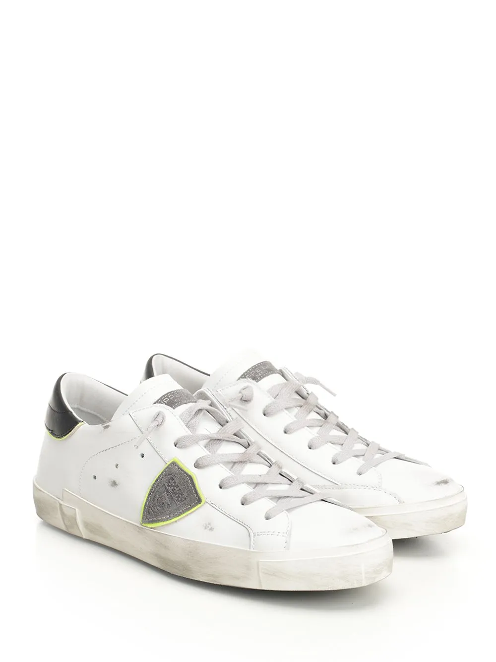 Philippe Model Distressed Lace-Up Sneakers