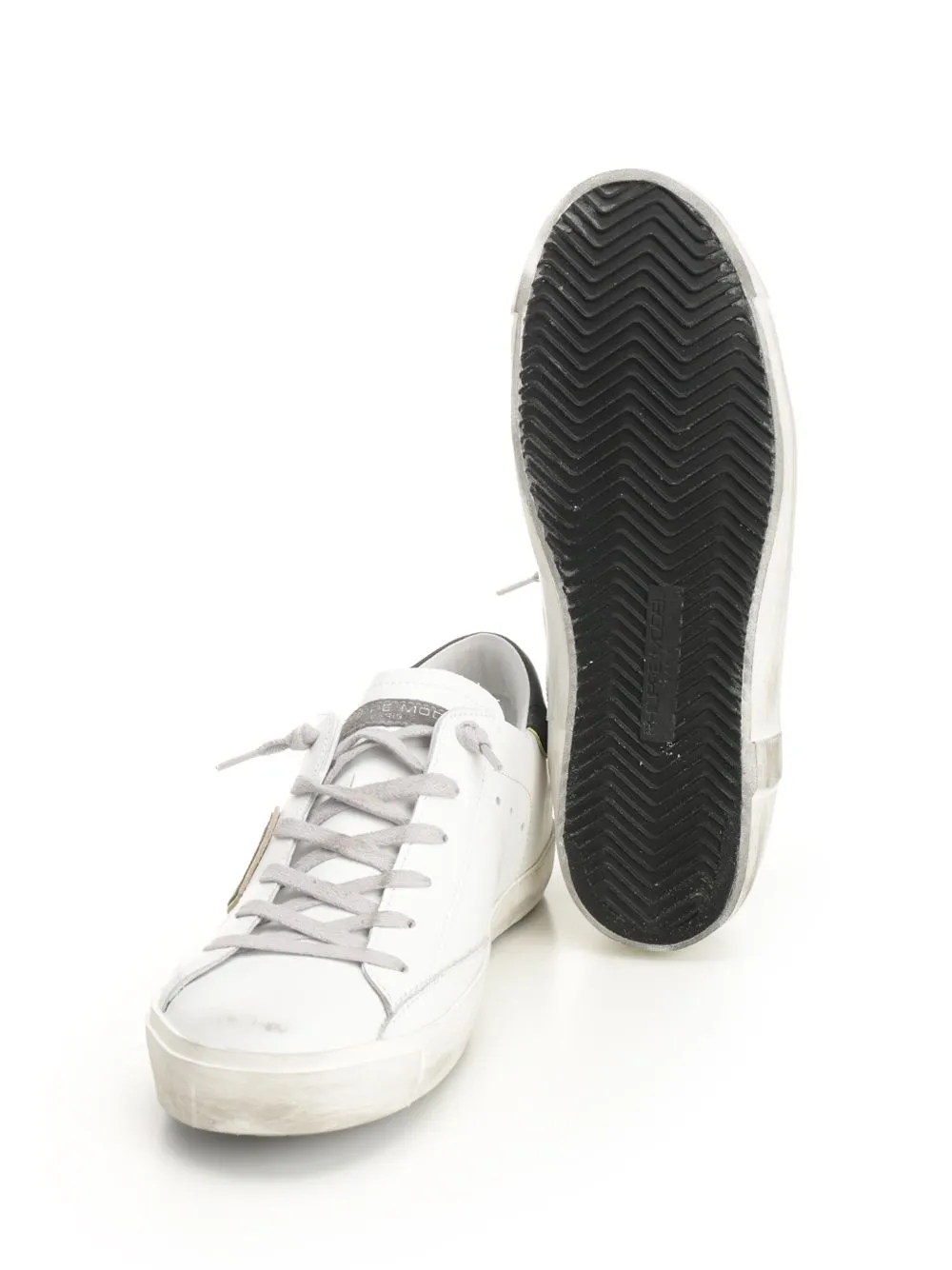 Philippe Model Distressed Lace-Up Sneakers
