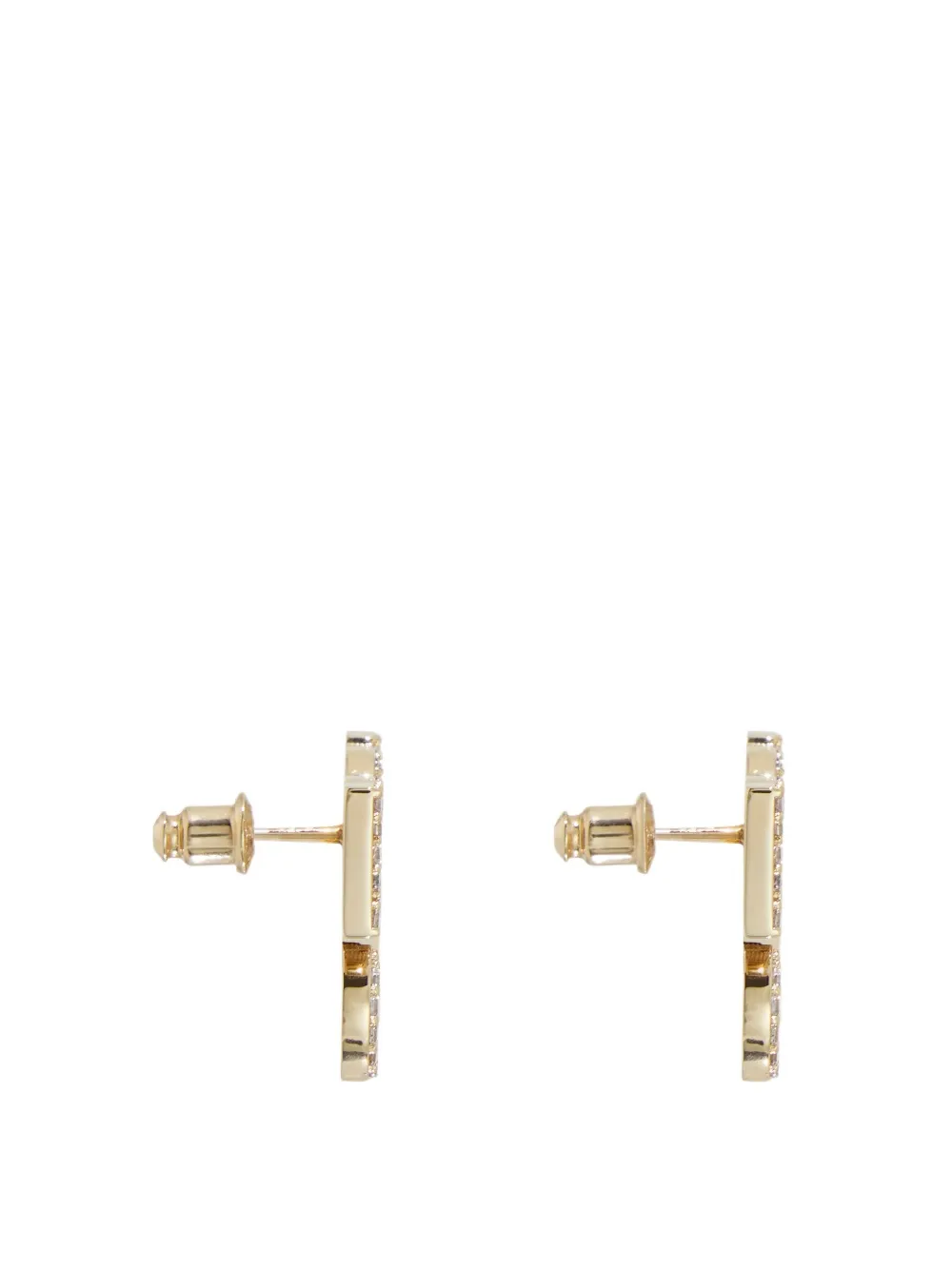 Crystal Embellished Four Gancini Clip On Earrings