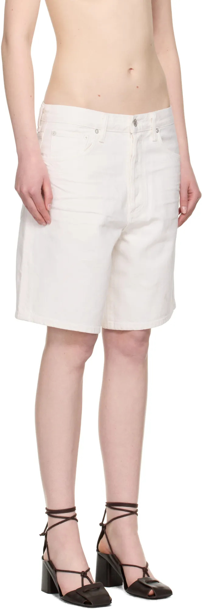 Denim Shorts With Belt Loops