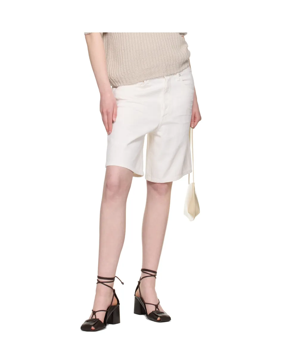 Denim Shorts With Belt Loops