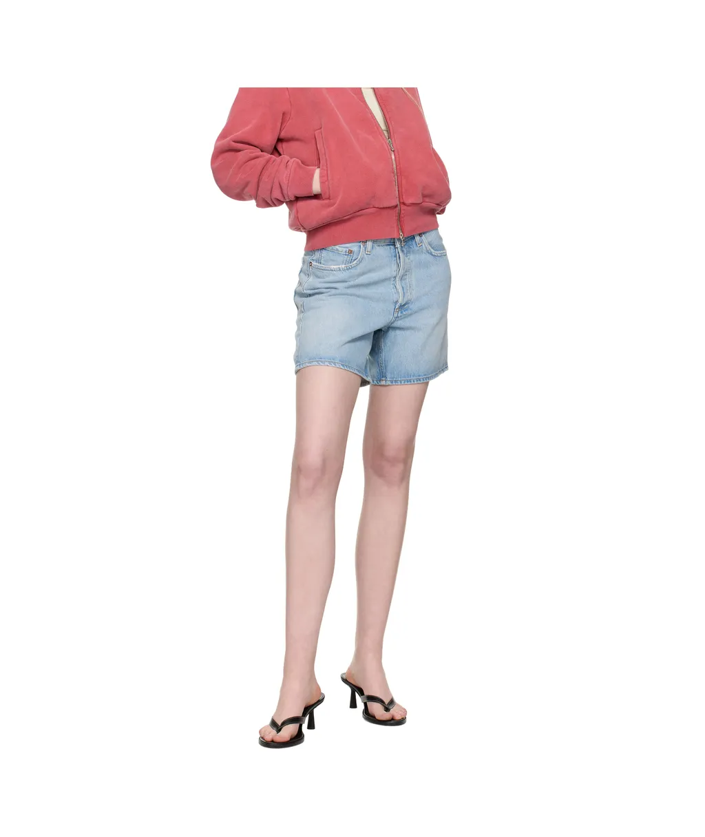 Denim Shorts With Belt Loops