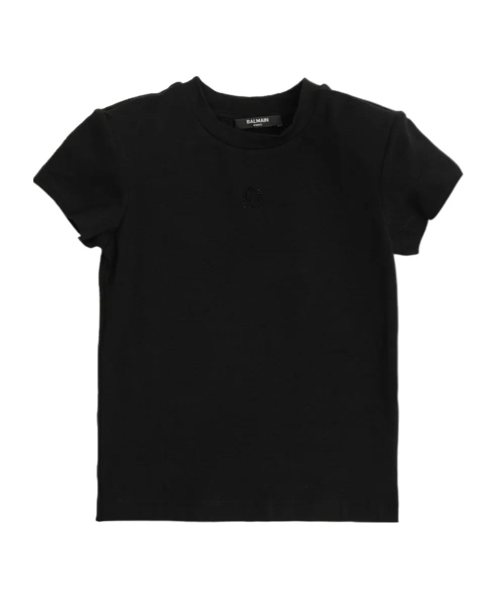 Balmain Kids Ruffled Crewneck T-Shirt