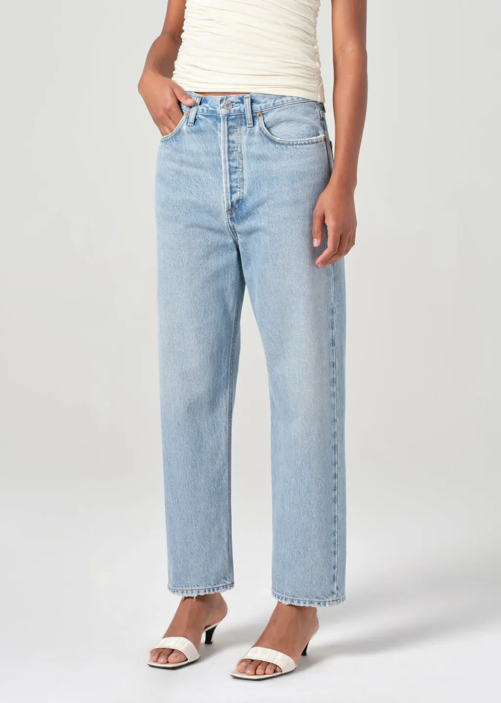 90's Cropped Straight-Leg Jeans
